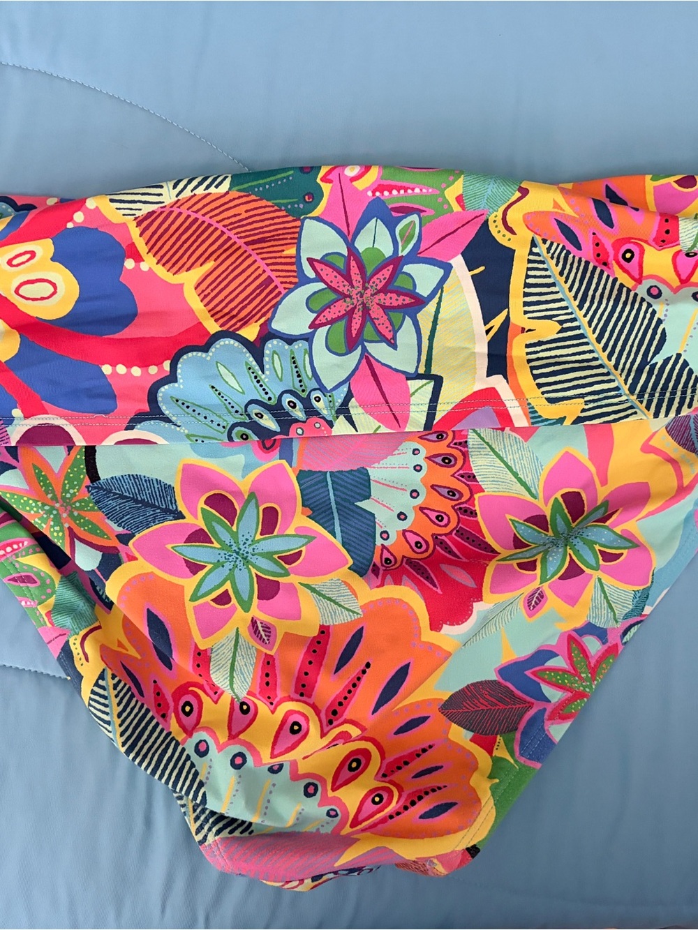 Bleu Rod Beattie Multicolor Floral Bikini Bottoms - Aqua Lining - Picture 2 of 4